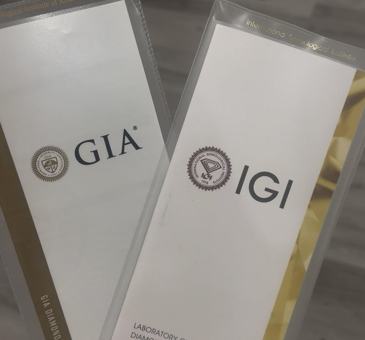 GIA and IGI Diamond Grading Certificates